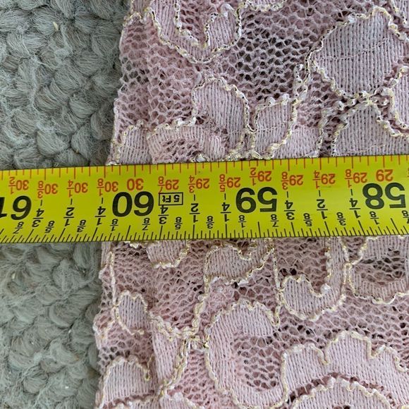 Laundry by Shelli Segal Off Shoulder Sheath Lace Blush Gown 8 - Picture 13 of 14